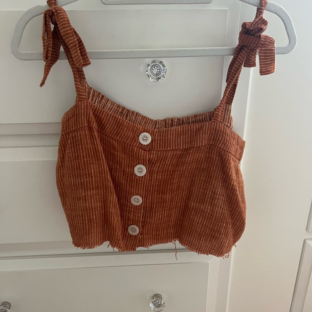 Orange tie top